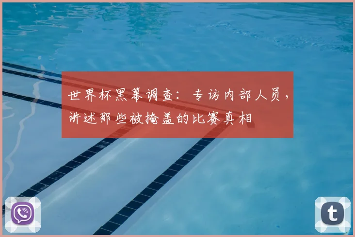 世界杯黑幕调查:专访内部人员,讲述那些被掩盖的比赛真相