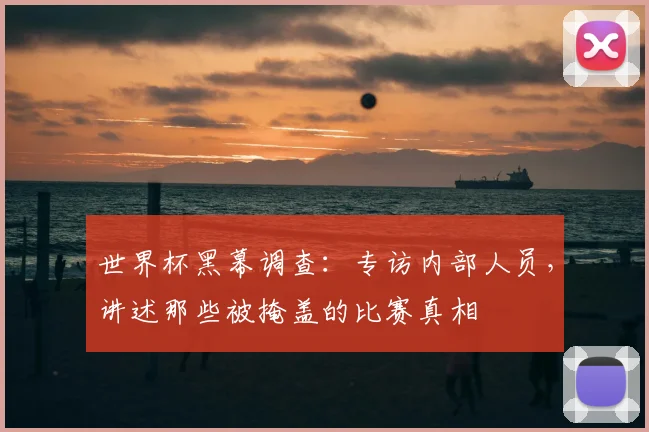 世界杯黑幕调查:专访内部人员,讲述那些被掩盖的比赛真相